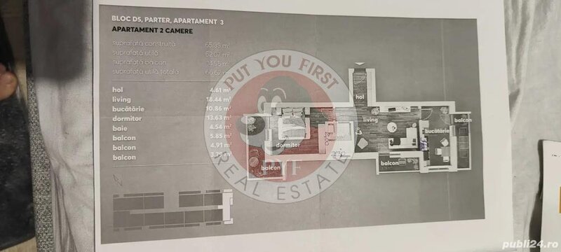 Piata de Gros | 2 camere | 67mp | Semidecomandat | B12447